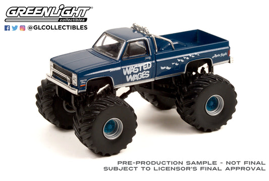 1:64 Kings of Crunch Series 10 - Wasted Wages - 1987 Chevy Silverado Monster Truck