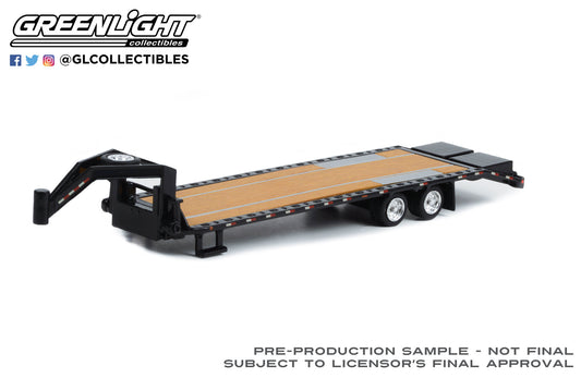 1:64 Gooseneck Trailer - Black with Red and White Conspicuity Stripes (Hobby Exclusive) : PRE ORDER ARRIVING DEC.