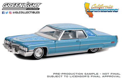 1:64 California Lowriders Series 2 - 1972 Cadillac Coupe deVille - Custom Light Blue