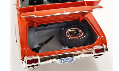 Opening trunk with bumper jack and spare tire
